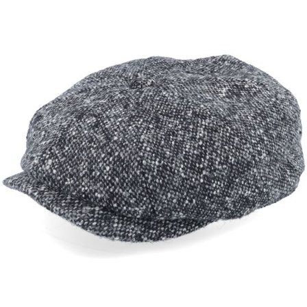 Stetson - Grå earflap Keps - Hatteras Donegal Grey Flat Cap @ Hatstore