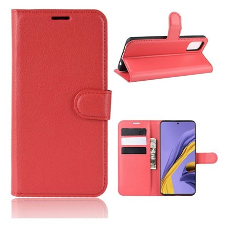 Classic Samsung Galaxy A51 flip etui - Rød