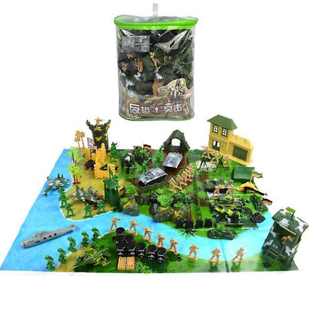 130 stk Sandbordleker Militærmodellsett Militærfigurer Leketøy Soldater Figurer Leketøy Militærfigurer Lekesett