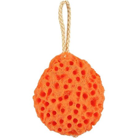 Badesvamp til krop og havsbad, blød svamp til krop, spa, vask og rengøring af badebold (orange)