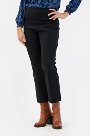 SIGNATURE - Bukser - Sort - Ombukket Linning