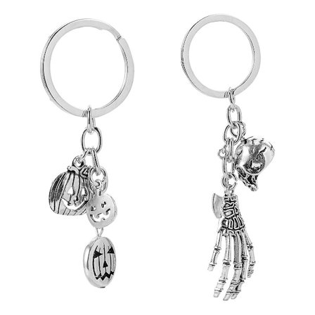 2 stk. Halloween nøgleringe Halloween Skelet Dekoration