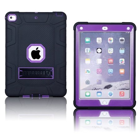 iPad (2018) armor defender silikone etui - lilla / Sort