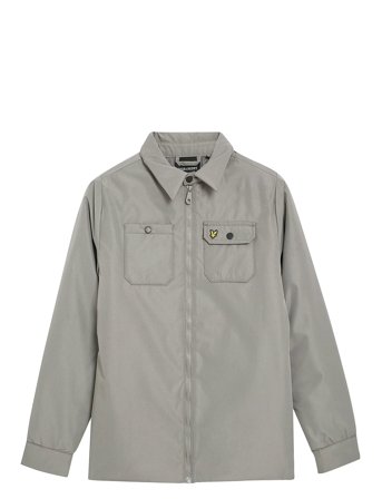 Lyle & Scott Padded Woven Overshirt - Grey - 9-10