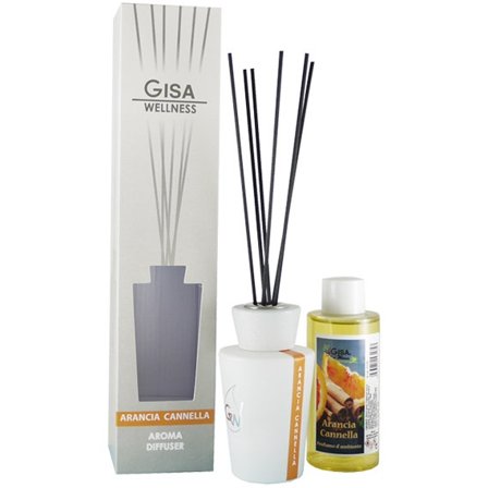 Diffusore Bastoncini Linea White Arancia/Cannella