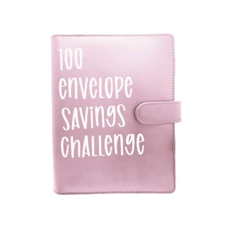 Budgetperm med gjennomsiktige lommer Spareutfordringer Perm med kontantkonvolutter