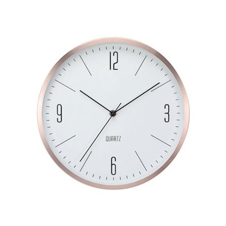 Metall väggklocka mode enkel svep tyst sekund kvartsklocka ch