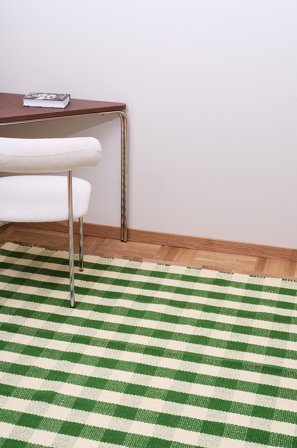 Jotex - Teppe Ull/Ull Grønn/hvit BILLE - Kjøp Ulltepper hos Jotex