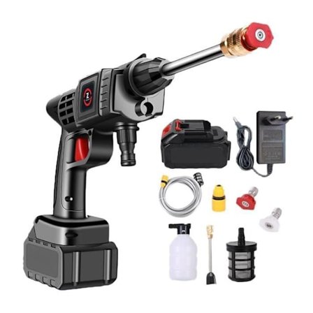 Højtryksrenser PASSIONOVA 10000mAh 3000W med 1 lithiumbatteri, udskiftelig dyse, batterilevetid ca. 60 minutter