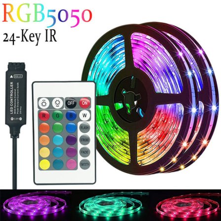 3M 5050 RGB Smart Bluetooth LED Lysstripe - Med Fjernkontroll