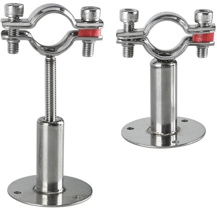 2 stk. Skrue 32 Rustfrit Stål Justerbar Rørholder Med Skruer Rørbeslag Loftmontering Rørklemmer Til Rør Stænger Diameter 32-34mm