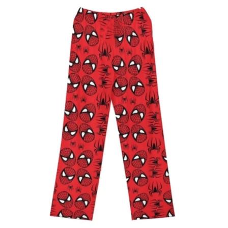Dam Jul Tecknad Fleece Pyjamasbyxor, Flickor Print Flanell Sovkläder Byxor Present (Helt Tryckt) Röd Spindel 2XL