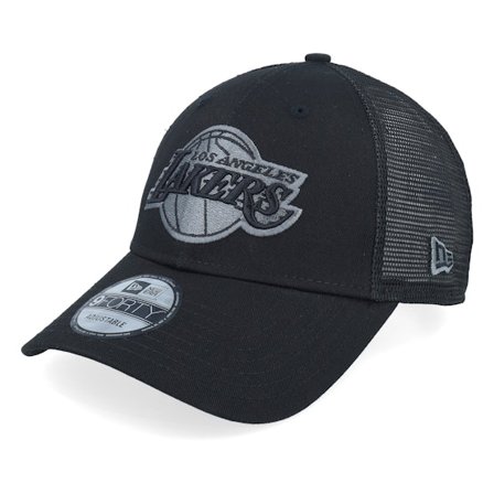 New Era - NBA Svart trucker Keps - Los Angeles Lakers 9FORTY Black Trucker @ Hatstore