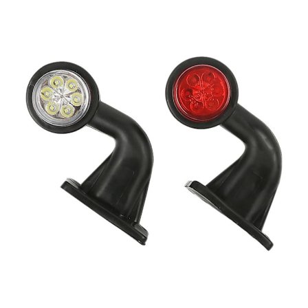 2 STK Sidemarkeringslys Universal 12-30V Sidebaglygte 12LED Albue Omrids Baglygte til Trailer Lastbil Lastbil
