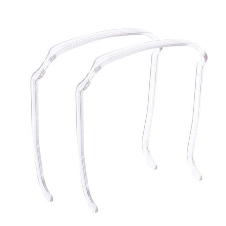2 stk. usynlig hårbøyle, tykke krøllete hårbøyler TRANSPARENT
