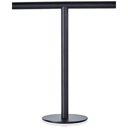 Moderne bærbare håndklædestativ til badeværelse mat sort børstet rustfrit stål bordplade håndklædestativ