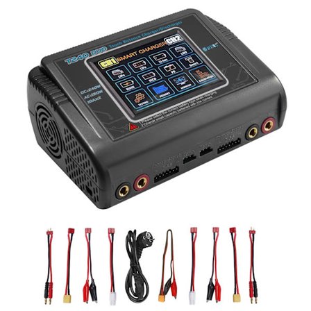 Lipo-laddare, Dubbelkanalsladdning, AC/DC-strömförsörjning,EU-kontakt, T240 Laddare