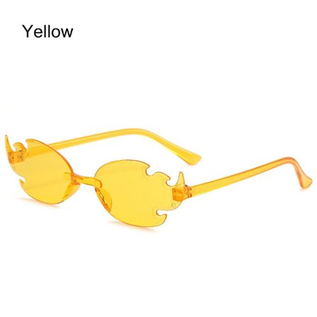 Fire Flame Solglasögon Flamformade Solglasögon GUL GUL