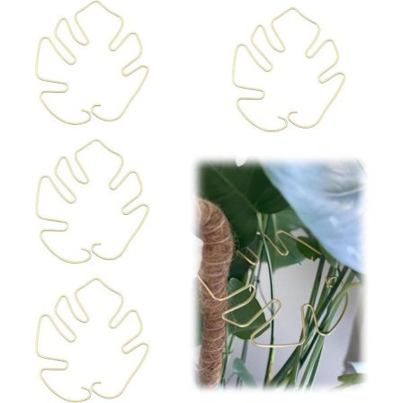 Monstera Växtstöd - Set om 4 (Guld) - Hög Kvalitet - Hållbart - Lätt att Använda - Praktisk Design_yu