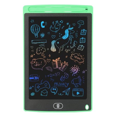8,5 tommers skrivetavle LCD fargerik tegnetavle Pad Kids fargerik Doodle Board Toy for 1 til 10 år gamle jenter gutter Grønn