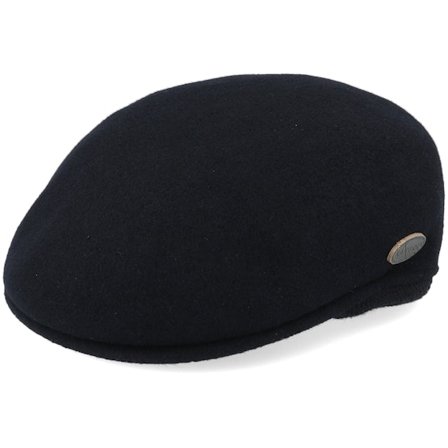 Kangol - Černá earflap Kšiltovka - Wool 504 Black Earlap @ Hatstore