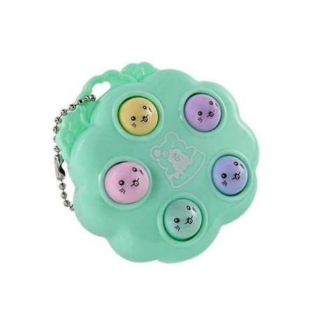 Stress Relief Söta Fidget Toys Nyckelring Whack Dimple Board Grön
