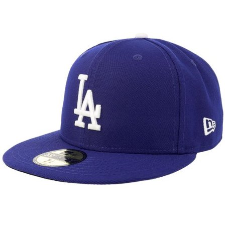 New Era - MLB Blå fitted Keps - Los Angeles Dodgers Acperf Emea 59Fifty Royal/White Fitted @ Hatstore