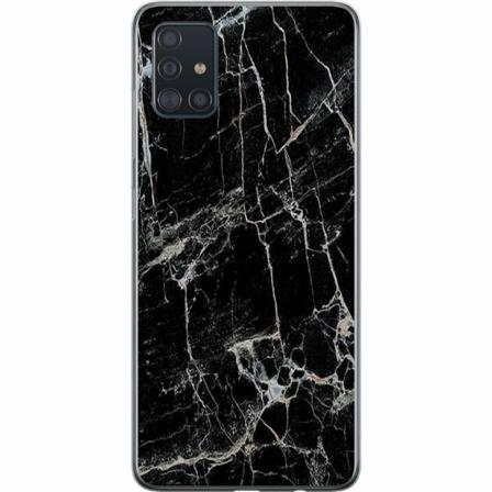 Samsung Galaxy A51 Genomskinligt Skal Marmor Svart