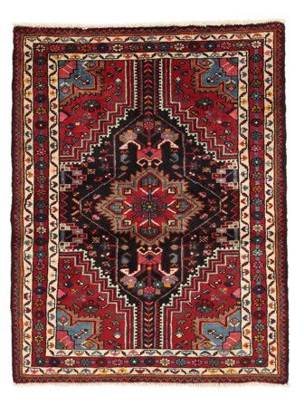 Tappeto Toiserkan 98X127 Nero/Rosso Scuro (Lana, Persia)