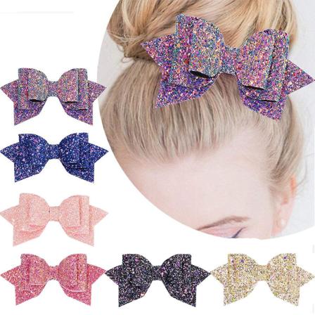6-pakks Multifarget Sequin Store Hårbånd, 5-tommers Sequin Buespenner Egnet For Små Jenter, Tenåringer, Småbarn, wz-114 (FMY)