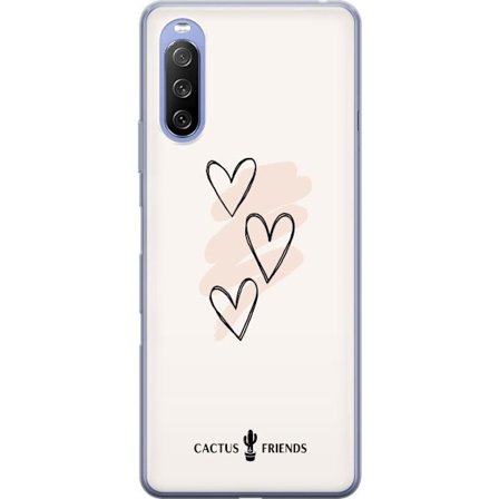 Kompatibel Mobilcover til Sony Sony Xperia 10 III Lite Cactus and Friends - Soft Romance Sketch