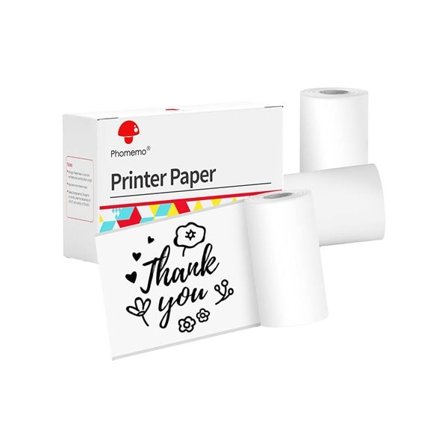 Termopapir 53 mm x 3,5 m - 3-pak til Phomemo printere