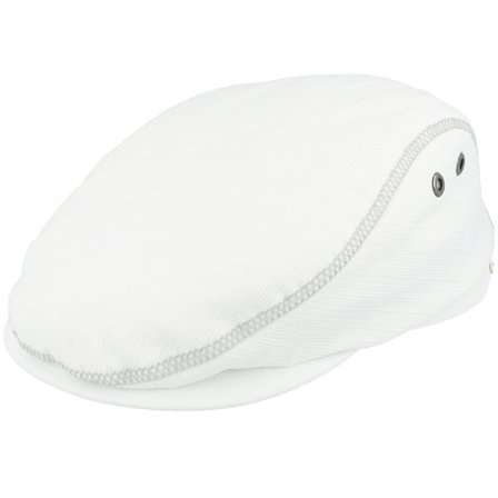 Mayser - White flatcap Czapka Z Daszkiem - Frankie Outdoor White Flat Cap @ Hatstore