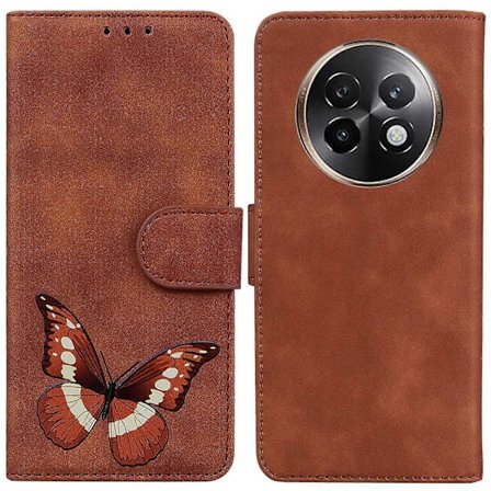 For Realme 13+ 5G/13 Pro 5G (Kina) Stativdeksel PU Lær Telefondeksel Sommerfugltrykk