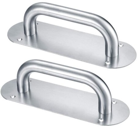 Pcs Skydedørsgreb, Rustfrit Stål Trykgreb, Skabgreb med Bagplade til Have Skab Lade D