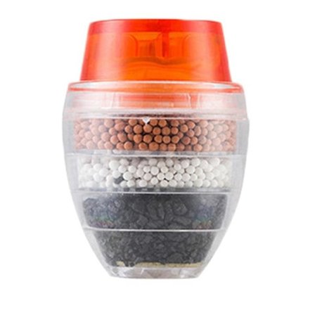 2 stk Kjøkkenhjem Kullfilter Mini Kran Vannrensing Filter Rensende Kull Vannfilter Oransje