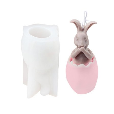 Påskehareform Kreativ Form Fleksibel Klar Tekstur Non-stick Enkel Utforming Dekorativ Matvarekvalitet Håndlaget 3d Påskehare Silikon Diy Mo