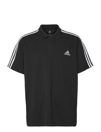 Aeroready Ess Piqué Emb Small Logo 3-Stripes Polo Shirt Black Adidas Performance