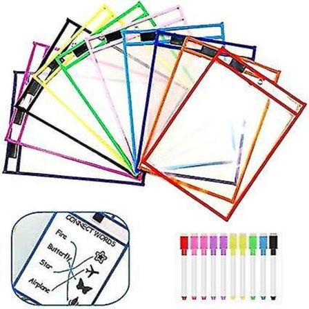 10 st Torktorra Fickor 10 st Suddbara Pennor Markörhållare