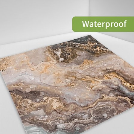 10 stk. mosaik vægflisesklistermærke badeværelse køkken hjem Decal decor Grå og guld marmor