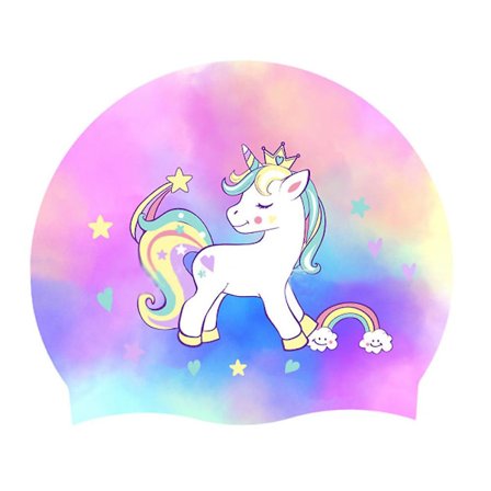 Enhjørning badehætte Silikon badehætte Vandtæt badehætte til børn piger