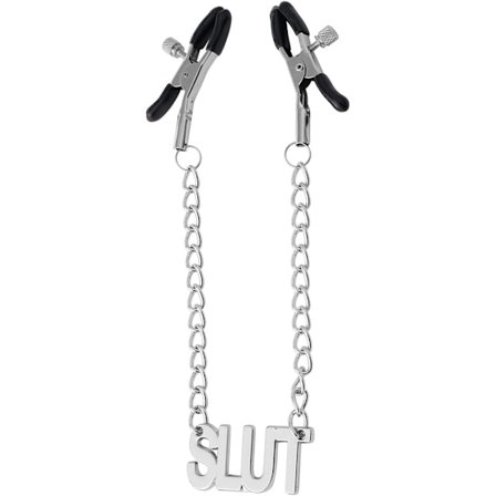 Bogstav Kropskæde Klemmer Justerbare Ikke-Piercing Brystvortesmykker Brystvorteringe Metalclips med Kædehalskæde til Kvinder Mode Falske Kropssmykker 