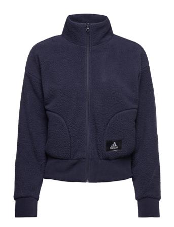 Holidayz Sherpa Jacket Sweatshirts & Hoodies Fleeces & Midlayers Navy Adidas Performance