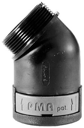 Rutab 1470124 Vinkelförskruvning polyamid 6 29 mm, M32x1.5, Installationsmaterial