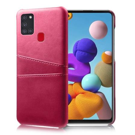 Samsung Galaxy A21s skal med korthållare - Rosa Rosa