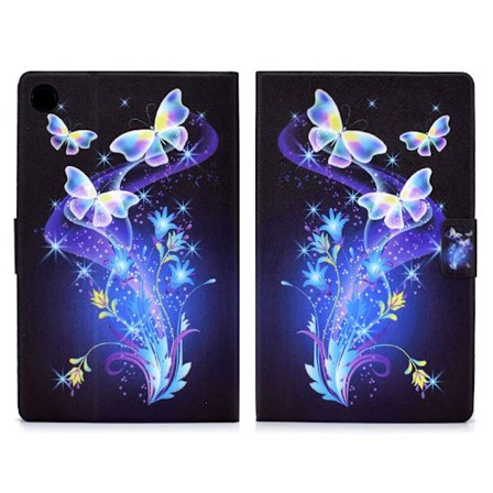 Lenovo Tab M10 FHD Plus tyylikäs kuvio nahkakotelo - Perhoset Ja Kukkia