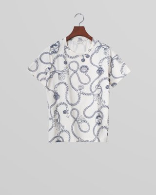 GANT - T-skjorte med seileprint til dame cream