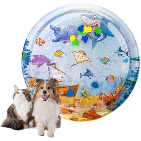 Sensorisk vandmåtte til kæledyr, Oppustelig vandlegemåtte, Kølemåtte til katte og hunde, Sensorisk vandmåtte