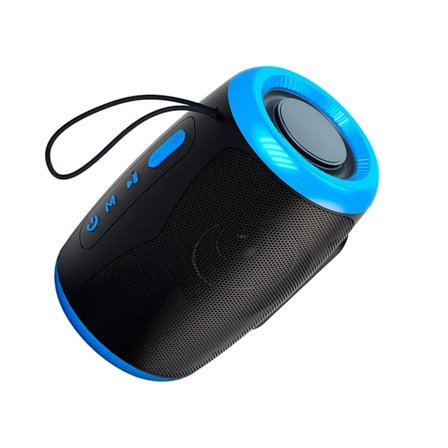 Bärbara Bluetooth-högtalare Trådlösa högtalare med TWS IPX5 Vattentäta Färgglada lampor Stöd Type-C och TF-kort Svart YEMAESRE