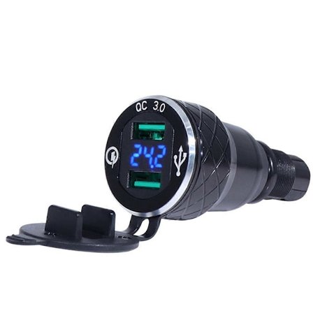 Motorsykkel Dobbel USB-lader DIN Hella-kontakt for Versys for BMW F800GS F650GS F750GS R1200GS R1250GS